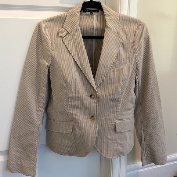 THEORY stretchy Seersucker blazer - Picture 6 of 8